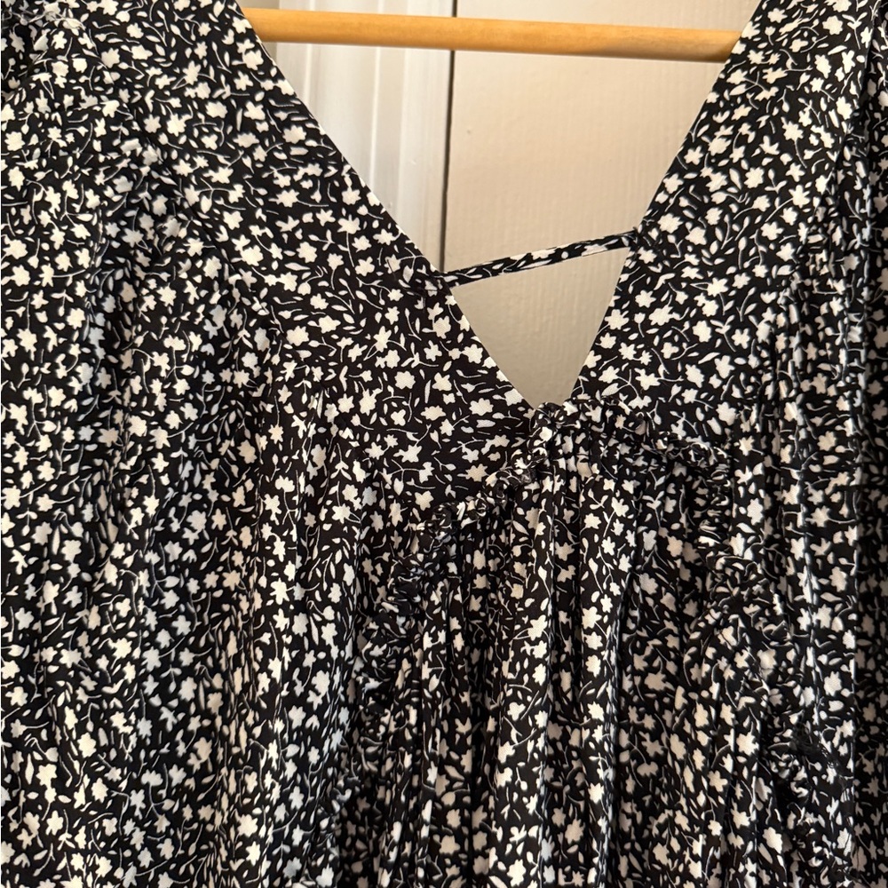 Black and White Floral Dress